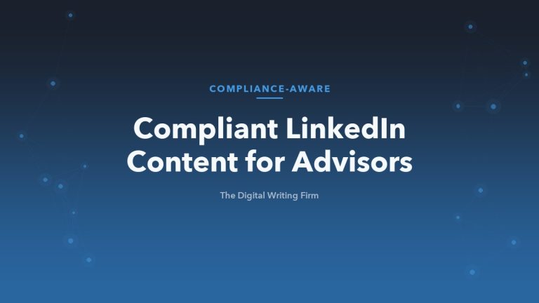 How financial advisors publish compliant LinkedIn content