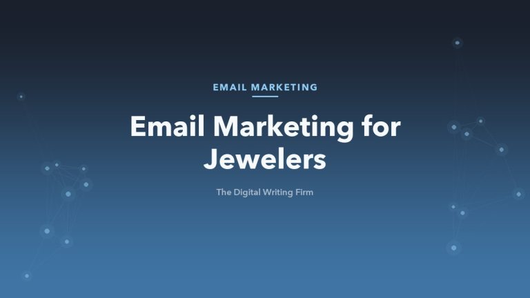 Email marketing for jewelers guide