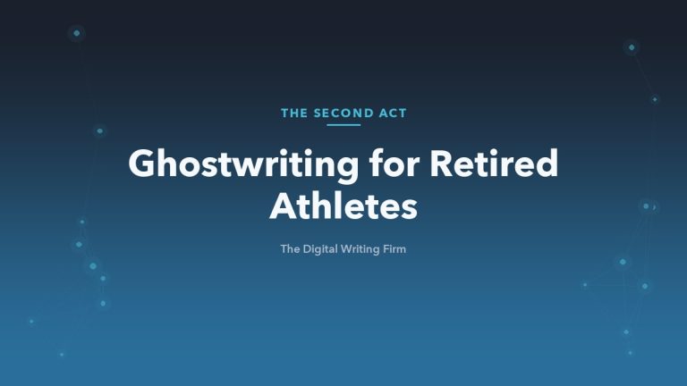 Ghostwriting for retired professional athletes
