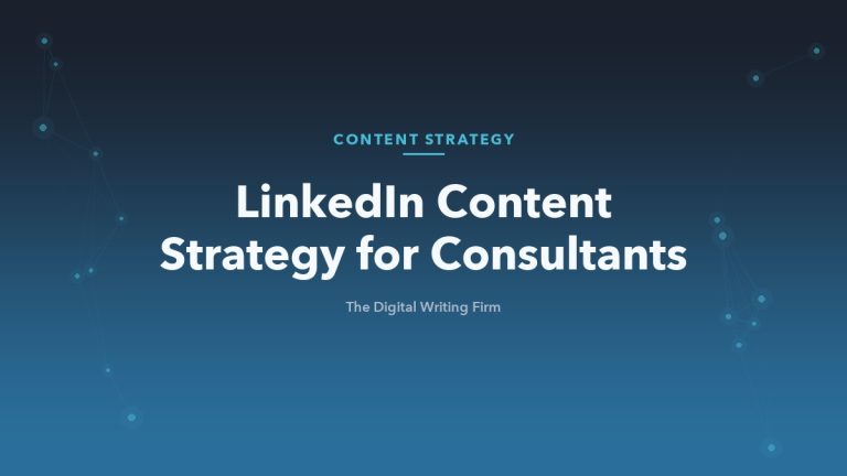 LinkedIn content strategy for consultants