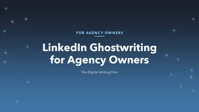 LinkedIn ghostwriting for agency owners