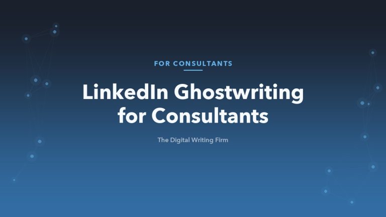 LinkedIn ghostwriting for independent consultants