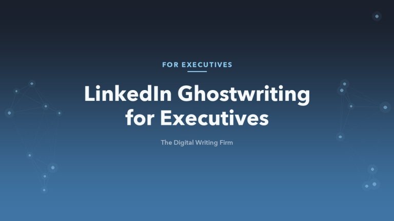 LinkedIn ghostwriting for executives and senior leaders