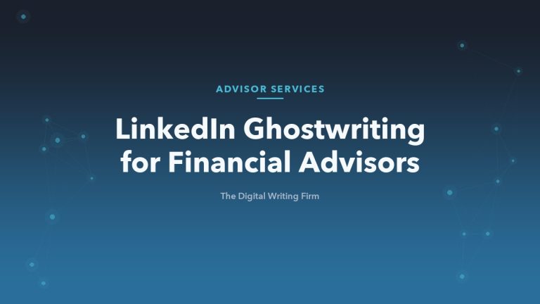 LinkedIn ghostwriting for financial advisors with compliance review built in
