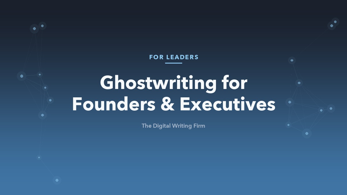 LinkedIn ghostwriting for founders and executives