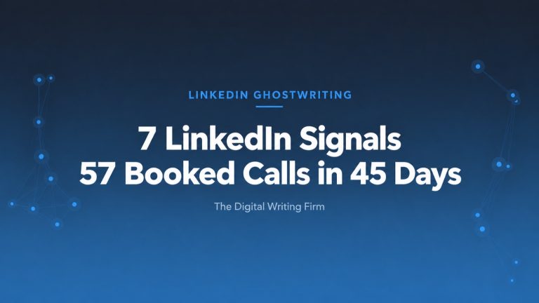 7 LinkedIn Signals That Predicted Our 57 Booked Calls in 45 Days — The Digital Writing Firm